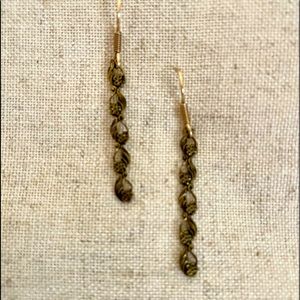 Gold-tone drop earrings